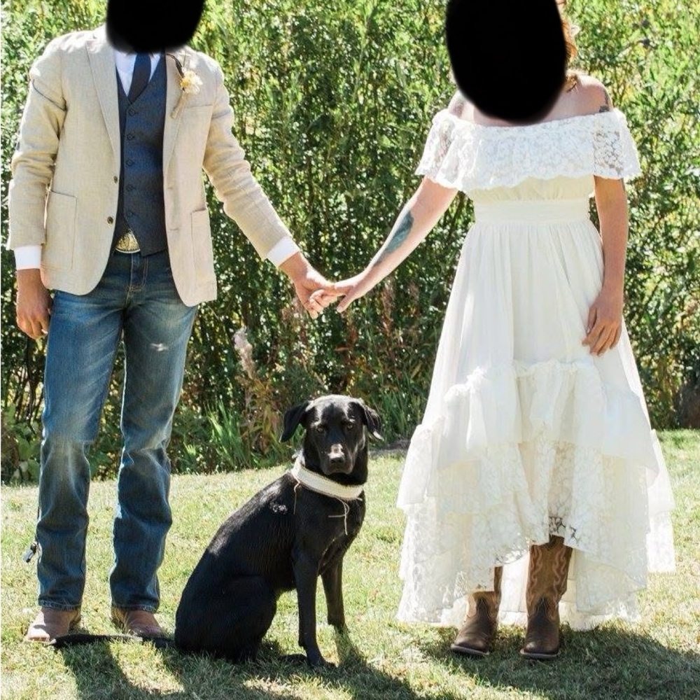 Boho country wedding dress